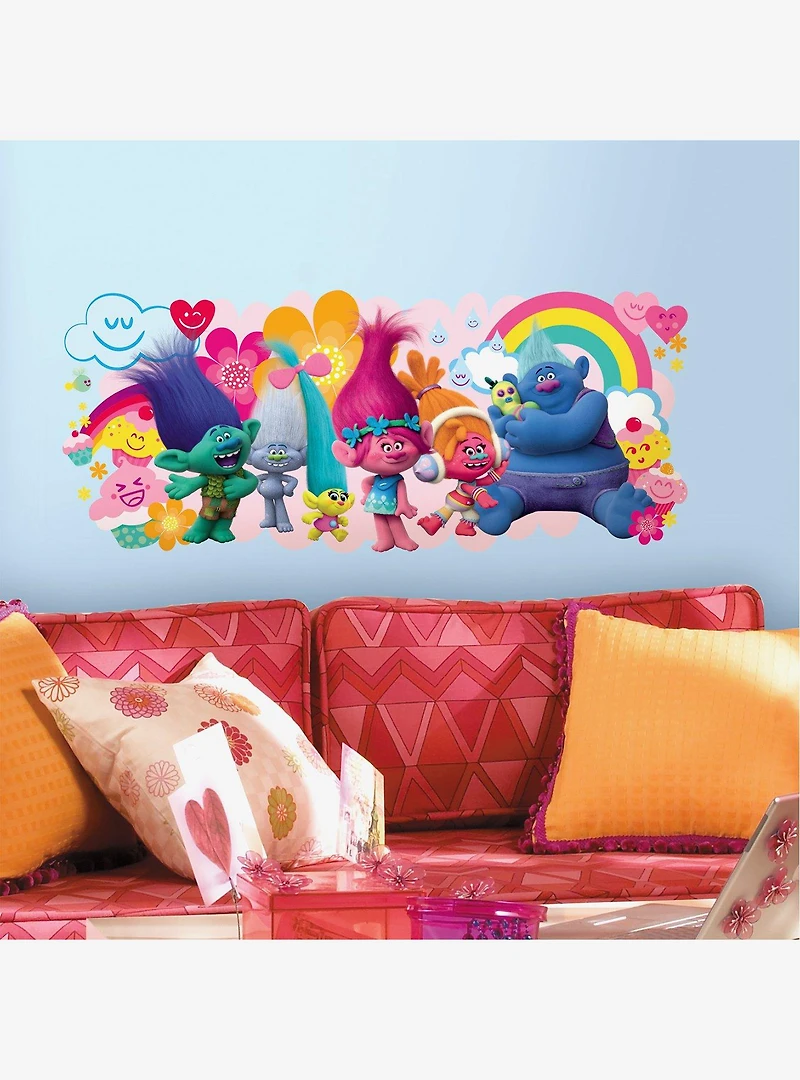Trolls Movie Peel And Stick Giant Wall Decals