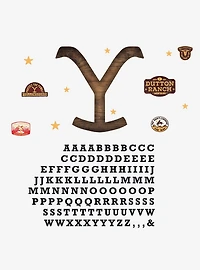 Yellowstone Dutton Ranch Logo Giant Peel & Stick Wall Decals