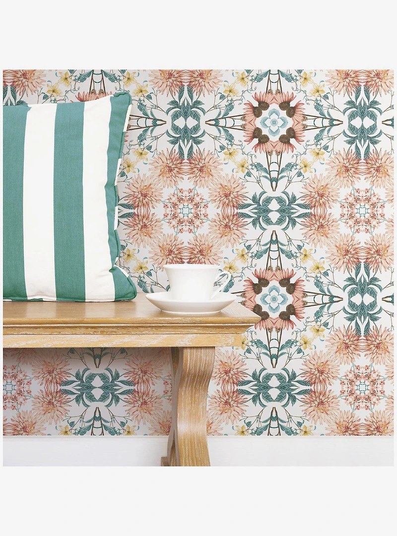 Cottage Garden Kaleidoscope Peel & Stick Wallpaper