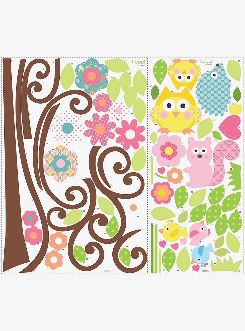 Happi Scroll Tree Peel & Stick Megapack