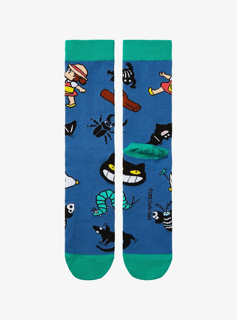 Studio Ghibli My Neighbor Totoro Mei & Critters Allover Print Crew Socks - BoxLunch Exclusive