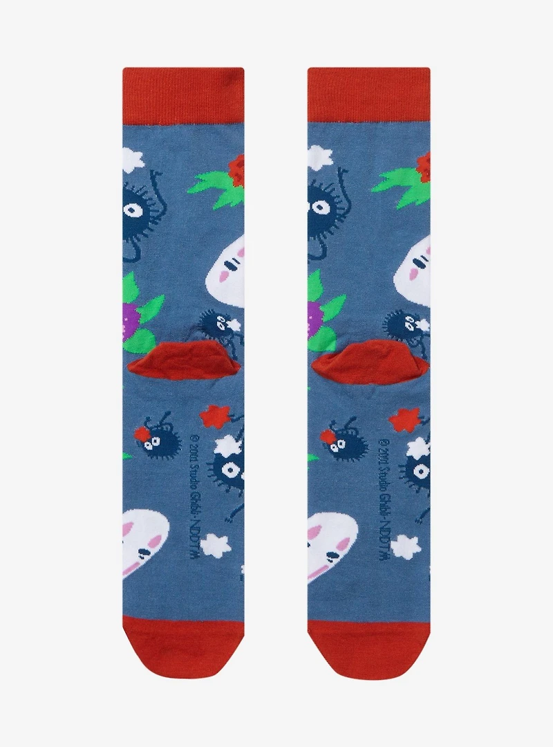 Studio Ghibli Spirited Away No-Face & Soot Sprites Allover Print Crew Socks - BoxLunch Exclusive