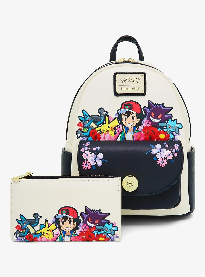 Loungefly Pokémon Ash & Pokémon Floral Wallet - BoxLunch Exclusive