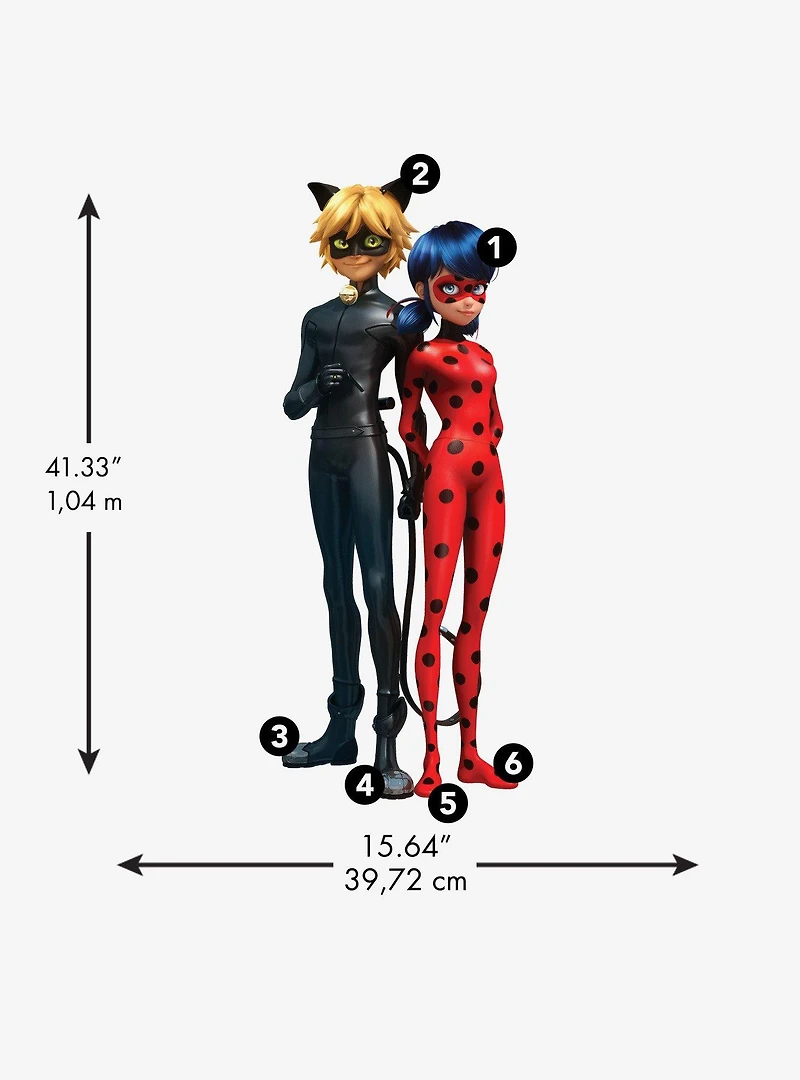 Miraculous: Tales Of Ladybug And Cat Noir Giant Peel & Stick Wall Decals