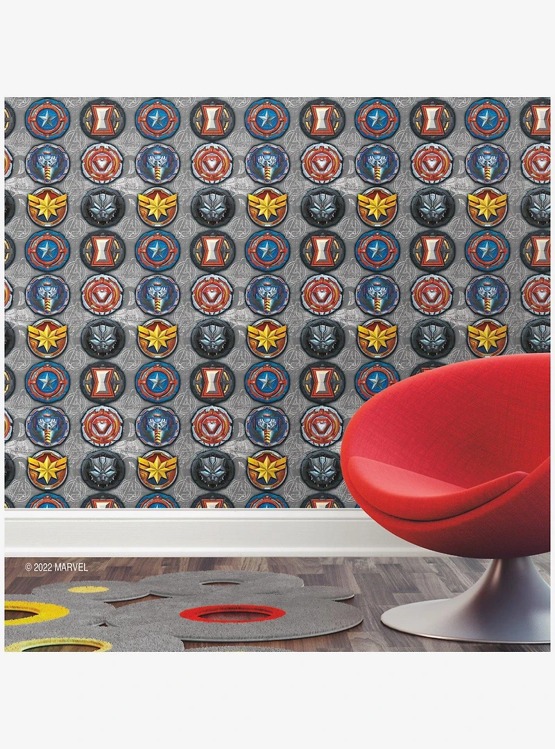 Marvel Avengers Emblems Peel & Stick Wallpaper