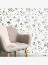 Disney Winnie The Pooh 100 Acre Wood Map Peel And Stick Wallpaper