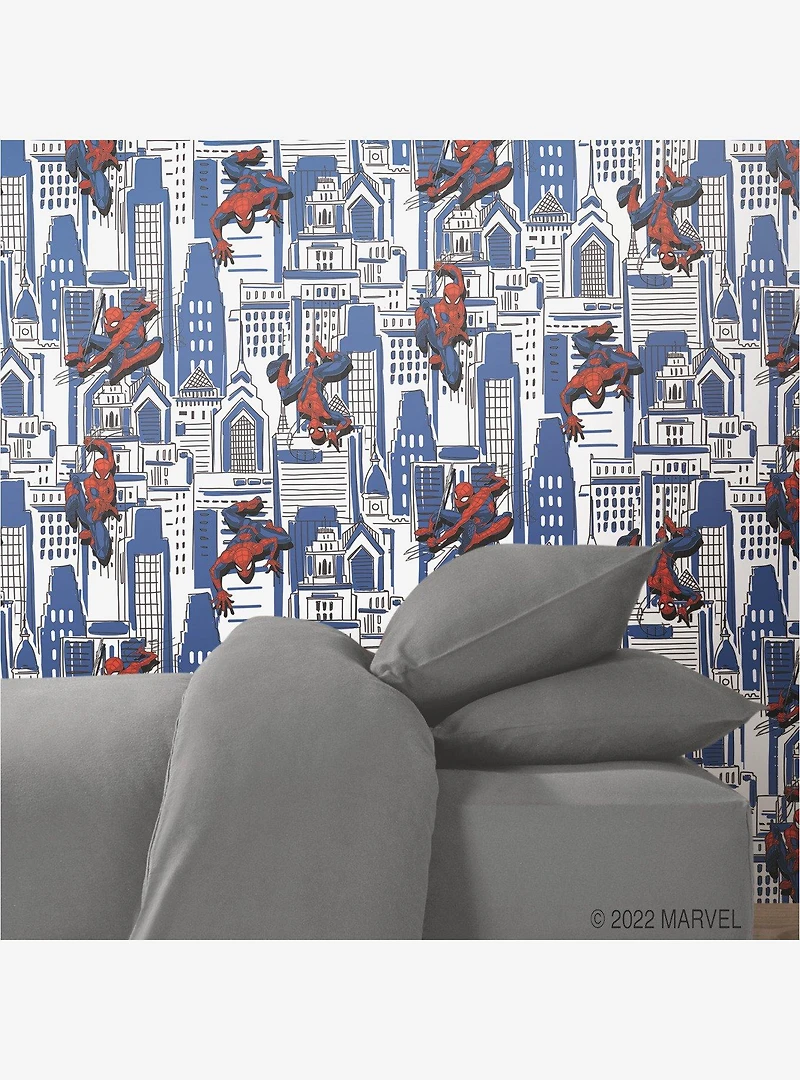 Marvel Spider-Man Cityscape Peel And Stick Wallpaper