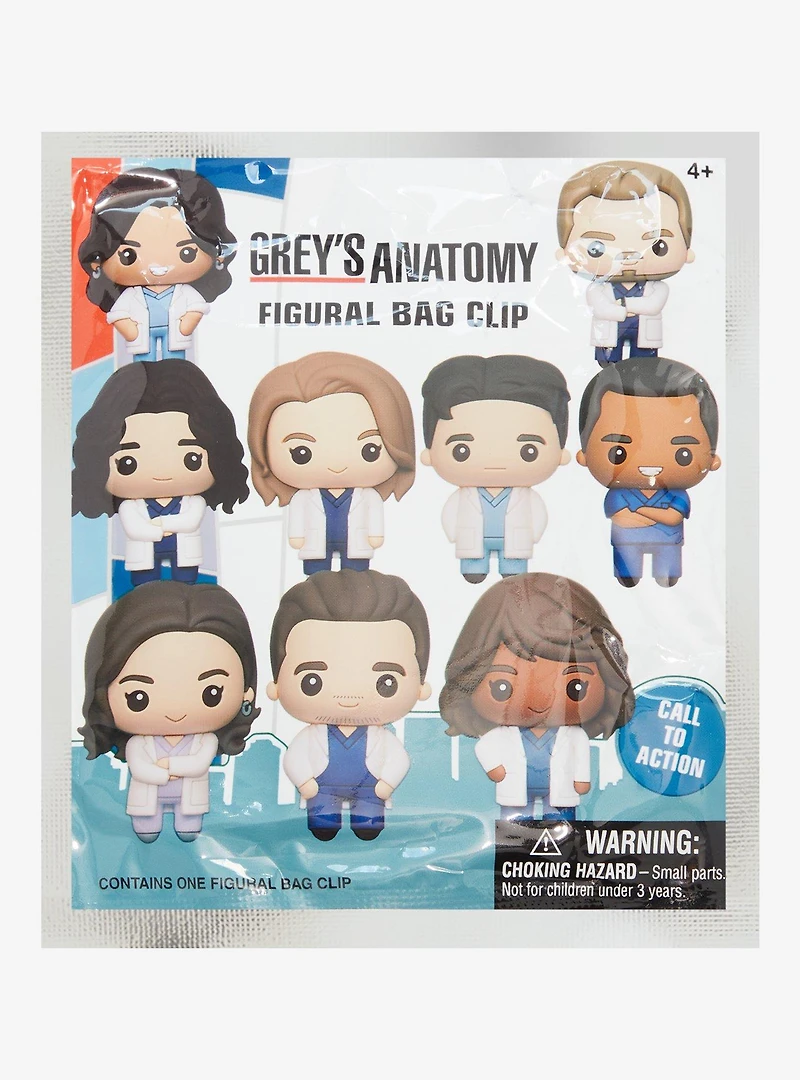 Grey's Anatomy Characters Blind Bag Figural Bag Clip