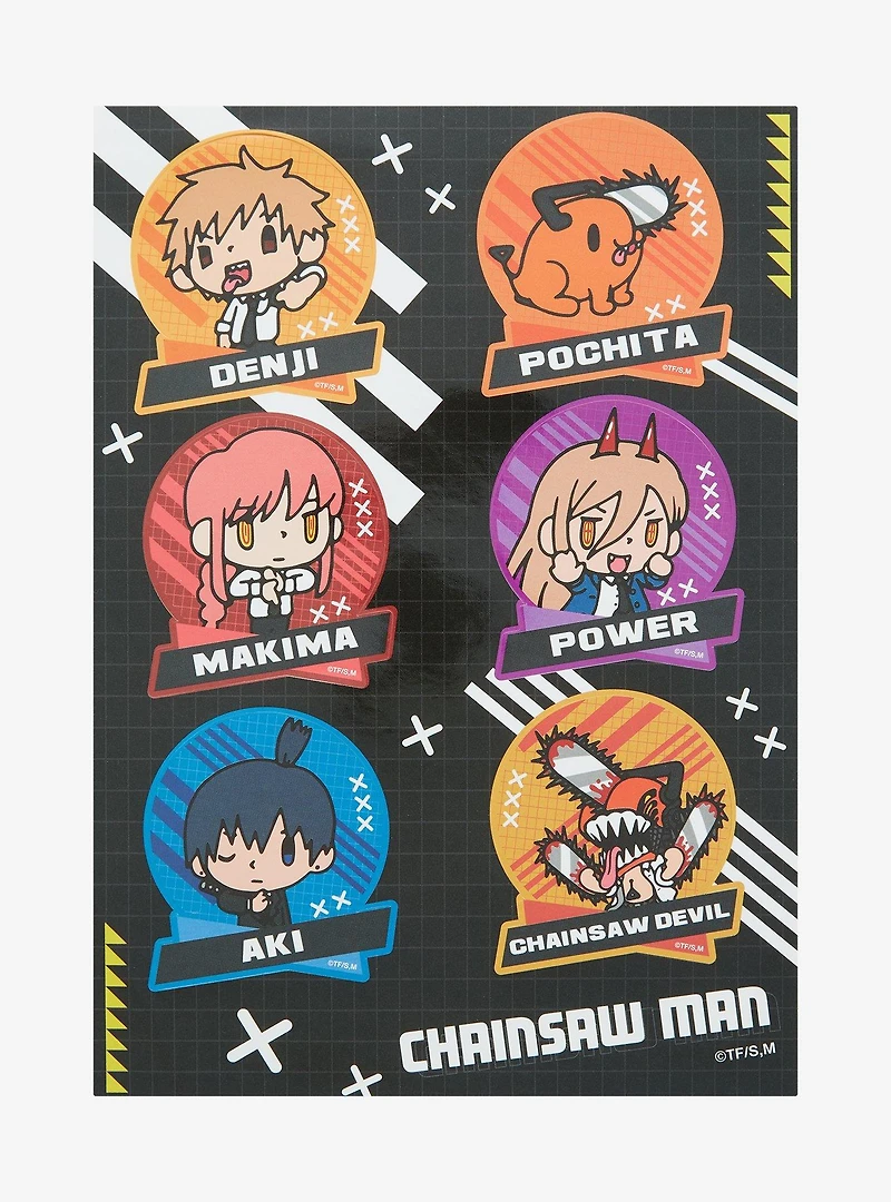 Chainsaw Man Characters Sticker Sheet