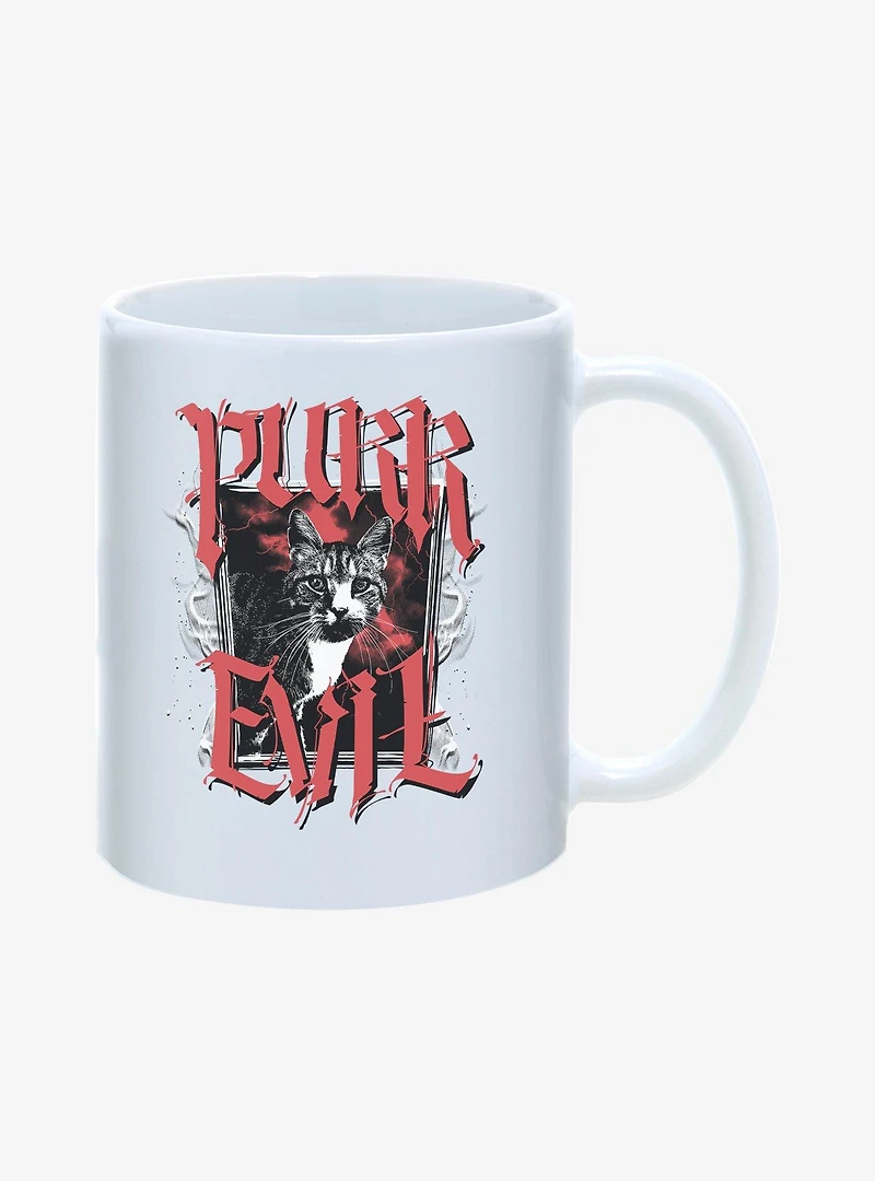 Purr Evil Cat Portrait Mug 11oz