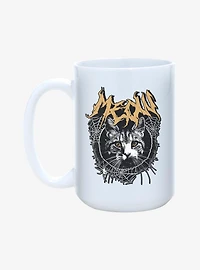 Meow Cat Spiderweb Mug 15oz