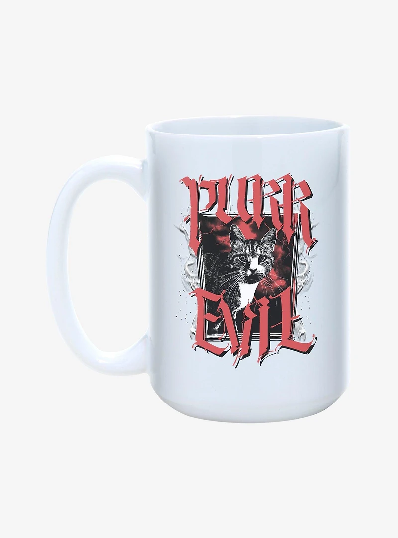 Purr Evil Cat Portrait Mug 15oz