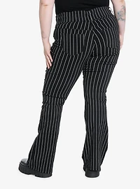 Cosmic Aura Pinstripe Low-Rise Flare Pants Plus