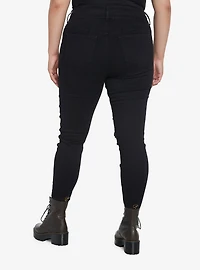 Cosmic Aura Black Destructed Super Skinny Jeans Plus Size