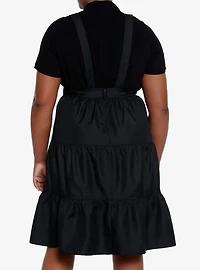 Cosmic Aura Black Tiered Suspender Skirt Plus
