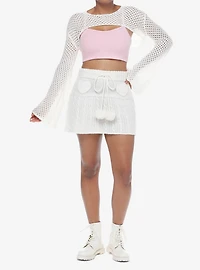Cream White Bolero Girls Crop Shrug