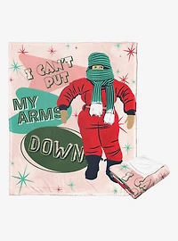 A Christmas Story Can't Put My Arms Down Blanket