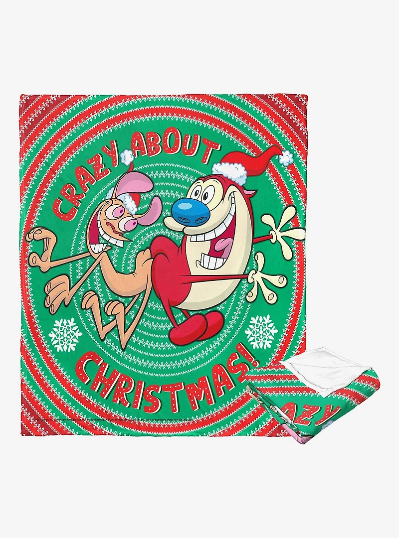The Ren & Stimpy Crazy About Christmas Blanket
