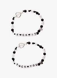 F*ck It & You Best Friend Beaded Bracelet Set