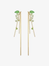 Thorn & Fable Dangling Flower Leaf Hair Stick Set
