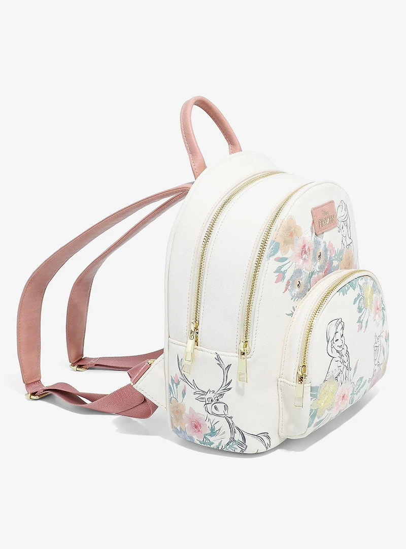 Disney Frozen Floral Sketch Portraits Mini Backpack - BoxLunch Exclusive