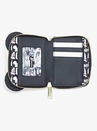 Loungefly Disney Mickey Mouse Signature Allover Print Small Zippered Wallet - BoxLunch Exclusive