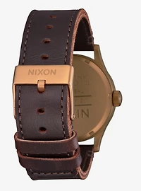 Nixon Sentry Leather Bronze x Black Watch