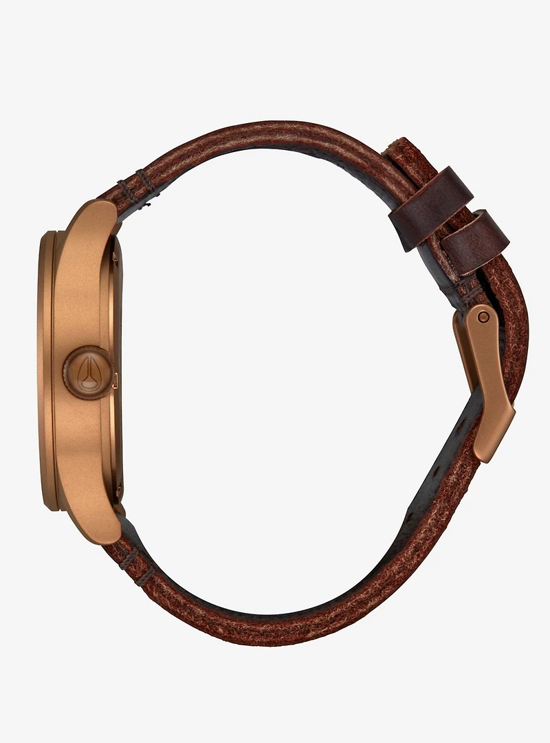 Nixon Sentry Leather Bronze x Black Watch
