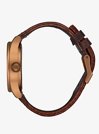 Nixon Sentry Leather Bronze x Black Watch