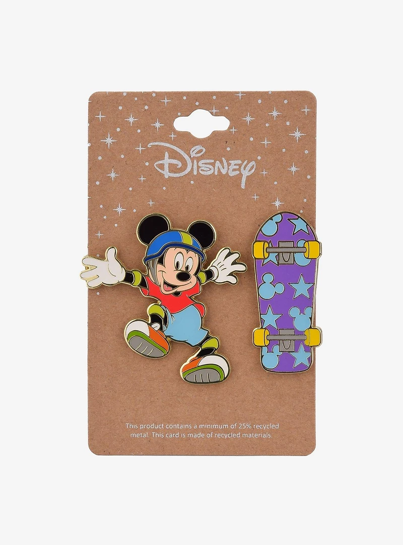 Disney Mickey Mouse Skateboarding Enamel Pin Set - BoxLunch Exclusive