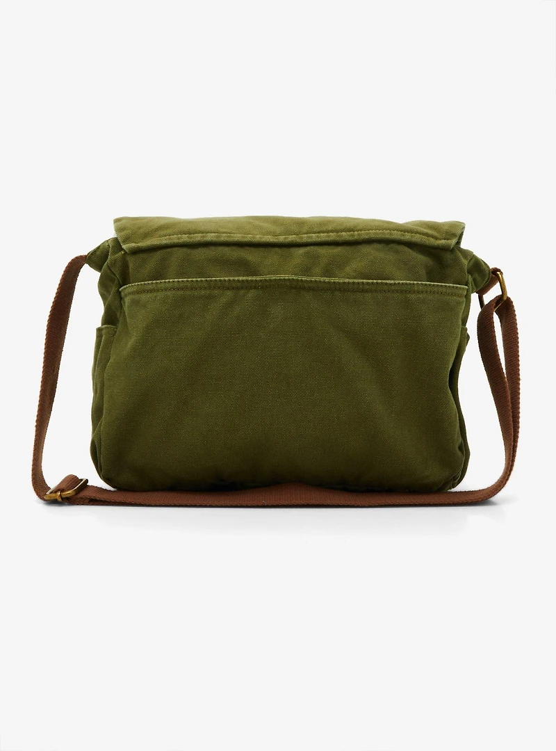 Olive Butterfly Messenger Crossbody Bag