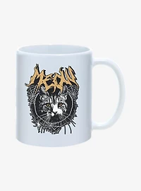 Meow Cat Spiderweb Mug 11oz