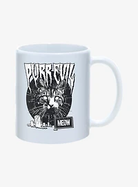 Purr Evil Meow Cemetery Mug 11oz