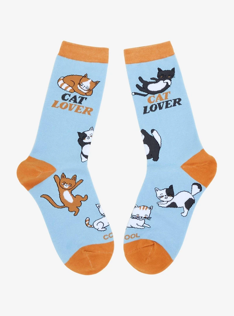 Cool Socks Cat Lover Allover Print Crew Socks