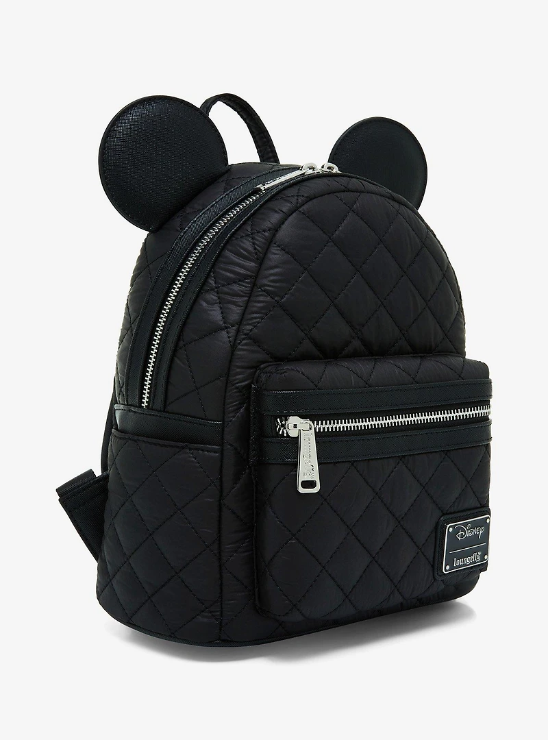 Loungefly Disney Mickey Mouse Puffer Quilt Ears Mini Backpack - BoxLunch Exclusive