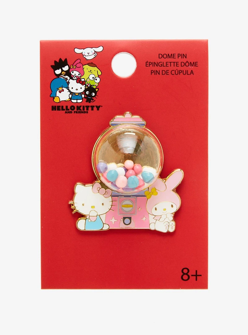 Loungefly Sanrio My Melody & Hello Kitty Bubblegum Machine Enamel Pin - BoxLunch Exclusive
