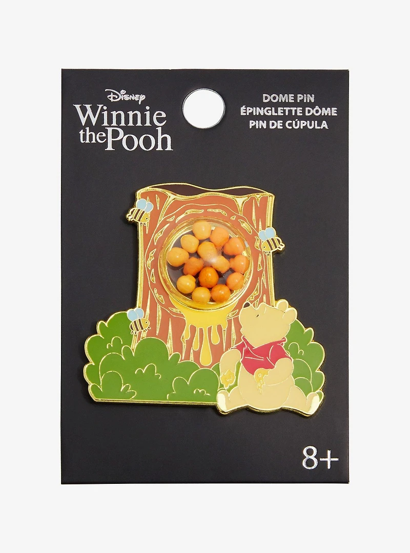 Loungefly Disney Winnie the Pooh Tree Stump Dome Enamel Pin - BoxLunch Exclusive