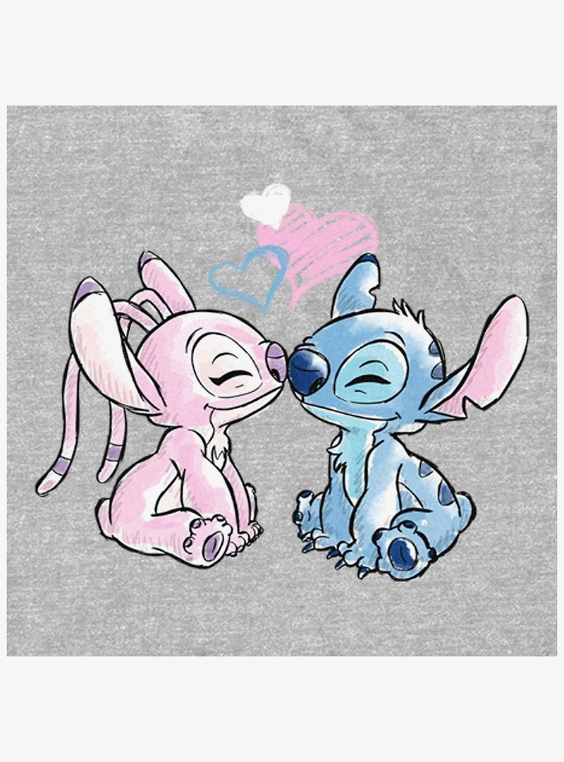 Disney Lilo & Stitch Angel Loves Youth Girls T-Shirt
