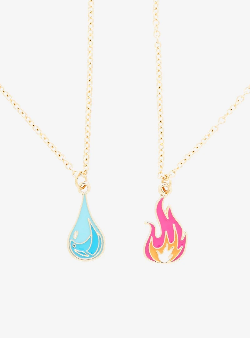 Disney Pixar Elemental Fire & Water Bestie Necklace Set - BoxLunch Exclusive