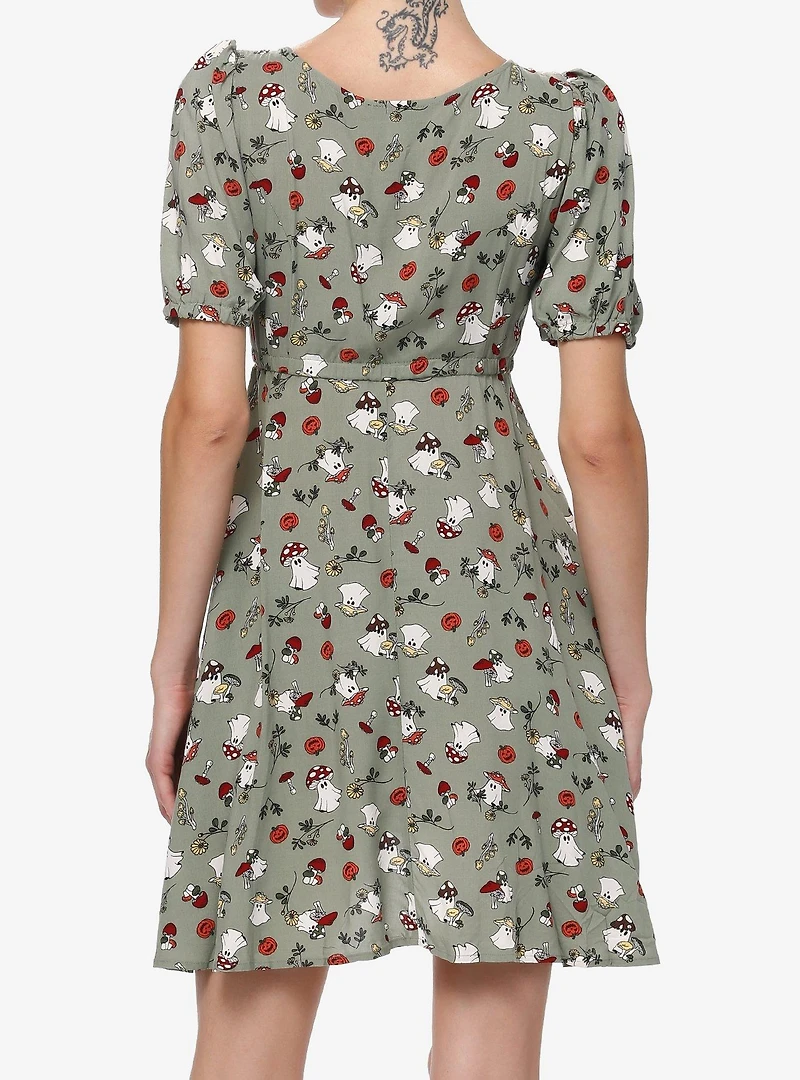 Thorn & Fable Mushroom Ghost Babydoll Dress