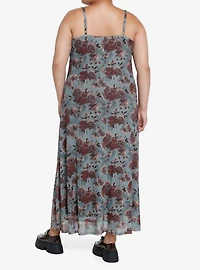 Thorn & Fable Mushroom Floral Midi Dress Plus Size
