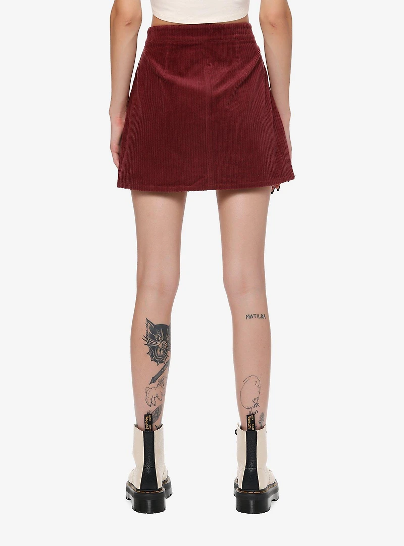 Thorn & Fable Mushroom Corduroy Skirt