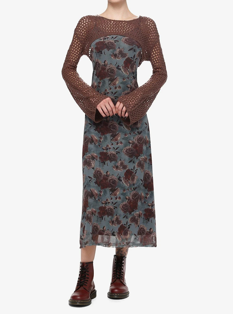 Thorn & Fable Brown Bolero Girls Crop Shrug