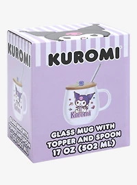 Kuromi Glass Mug With Topper & Spoon