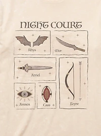 A Court Of Mist & Fury Night The Inner Circle Mineral Wash T-Shirt