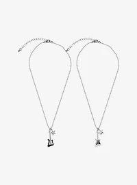 Social Collision Guitar Star Best Friend Necklace Set