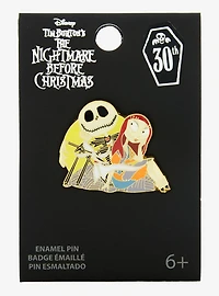 Loungefly Disney The Nightmare Before Christmas 30th Anniversary Jack & Sally Enamel Pin - BoxLunch Exclusive