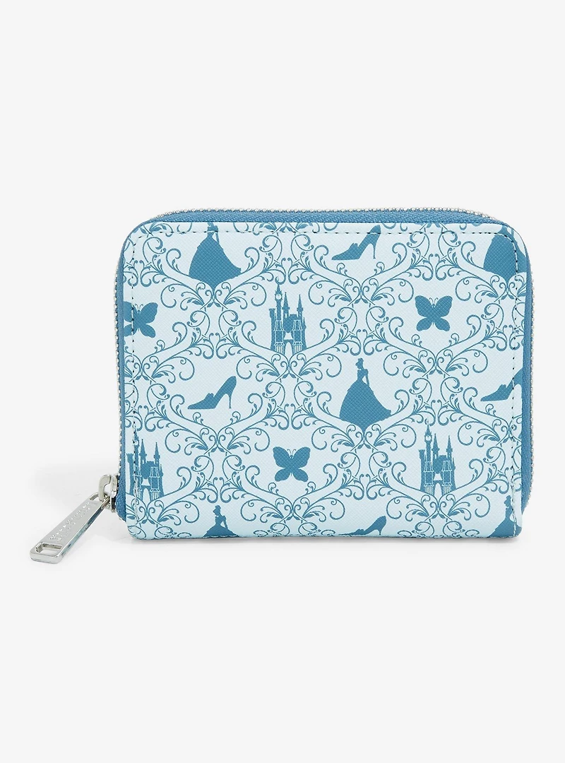 Loungefly Disney Cinderella Icons Allover Print Small Zip Wallet - BoxLunch Exclusive