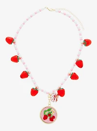 Strawberry Shortcake Embroidered Strawberry Pendant Necklace - BoxLunch Exclusive