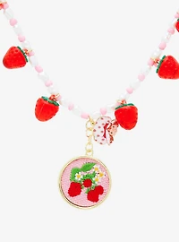 Strawberry Shortcake Embroidered Strawberry Pendant Necklace - BoxLunch Exclusive